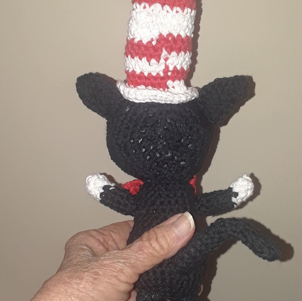 Cat in the Hat inspired, made to order by seller, 6" - Picture 2 of 4